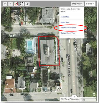 angled aerial view