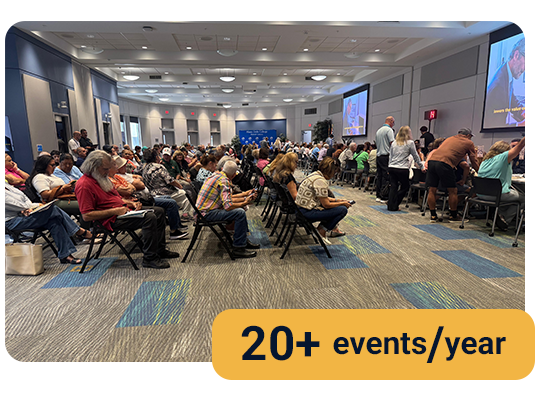 20+ Events per year